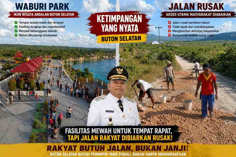 Miris! Jalan Menuju Waburi Rusak, Warga Gotong Royong Saat Pemerintah Bungkam.