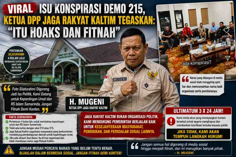 Viral Isu Konspirasi Demo 215, Foto Silaturahmi dengan Wagub Digoreng, Ketua DPP Jaga Rakyat Kaltim Angkat Bicara, Itu Fitnah!!.