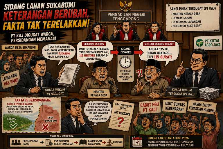 Usai Skorsing Sidang, Drama Sidang Lahan Sukabumi: Dari 115 Hektare Berubah Jadi 115 Surat.